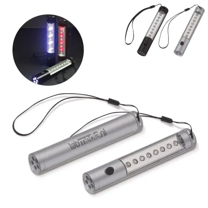Aluminum torch magnet 5+8 LED - LT90997 (gadzety reklamowe)